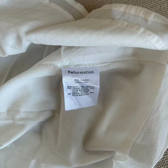 Reformation Jack Mini Dress Sz2/4/6 White French Cotton Causal - Picture 11 of 12